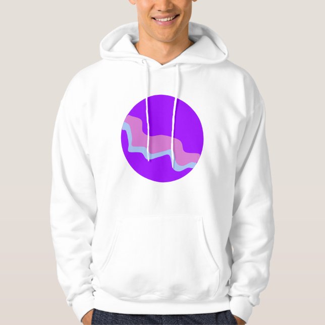 Lila Planet Mens Hoodie (Vorderseite)