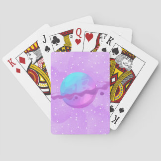 Lila Planet Spielkarten
