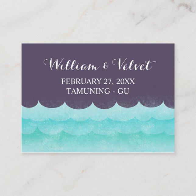 Lila Platzkarten auf See (Vorderseite)