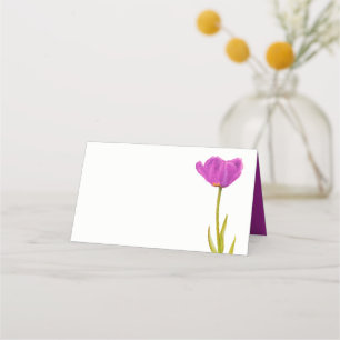 Lila Platzkarten der Tulpe Aquarellkunst