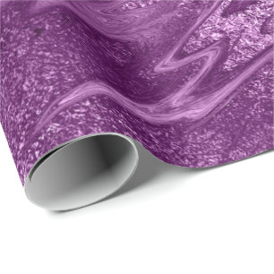 Lila Plum Amethyst Marble Stone Abstrakt Metalli Geschenkpapier