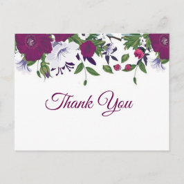 Lila Plum Vielen Dank Postkarte