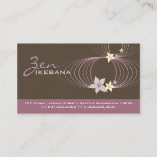 Lila PlumeriaFrangipani Ikebana Businesscards Visitenkarte