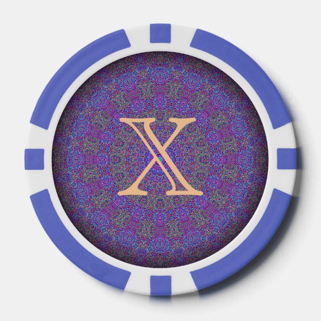 Lila Plush Mandala "X" Chip (Vorderseite)