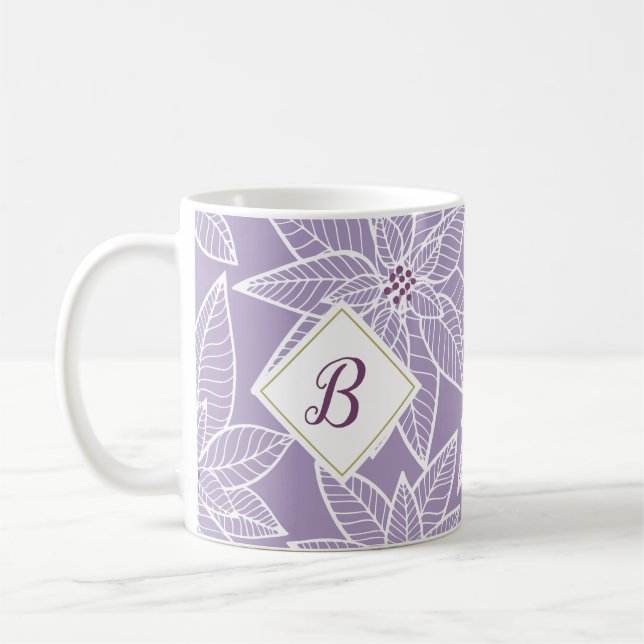Lila Poinsettia Holiday Erste Tasse (Links)