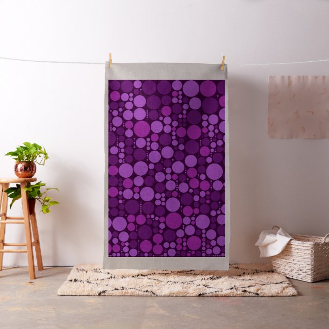 Lila Polka Dot Circles-Muster Stoff (Beispiel)