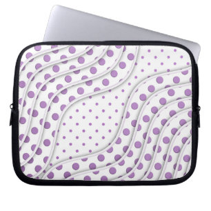 Lila Polka Dot Design Laptopschutzhülle