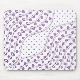 Lila Polka Dot Design Mousepad