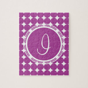 Lila Polka Dot Monogramm