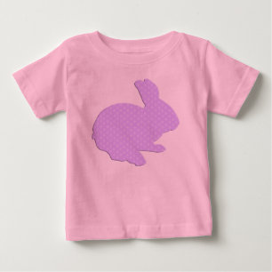 Lila Polka Dot Silhouette Osterfest Sonniges Shirt
