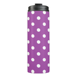 Lila Polka-Dot Thermosbecher