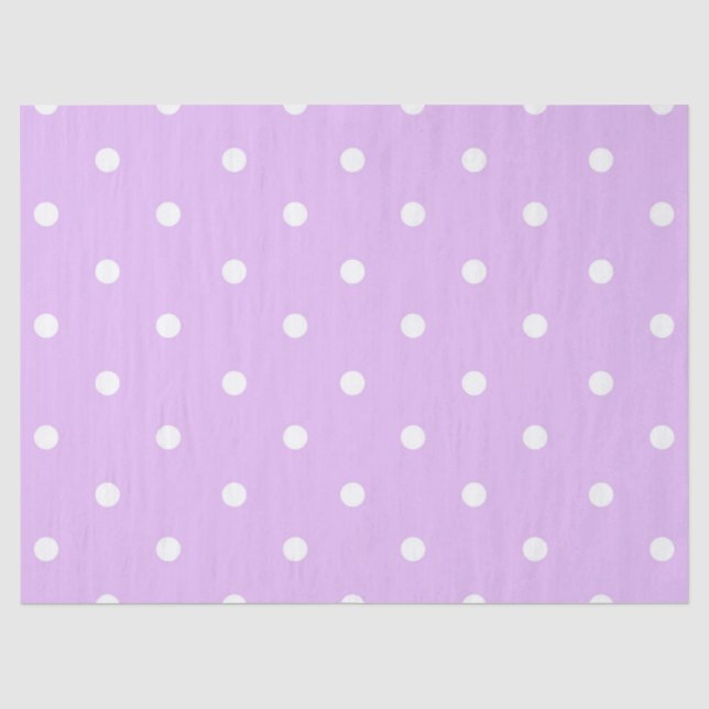 Lila Polka Dot Tissue Paper Seidenpapier (Vorderseite)