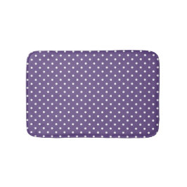 Lila Polka Dots Bath Mat Badematte