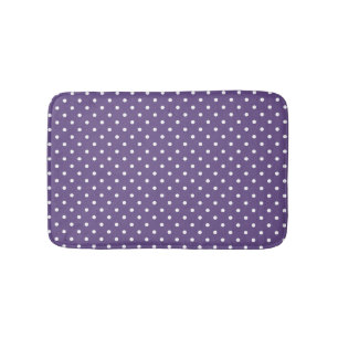 Lila Polka Dots Bath Mat Badematte