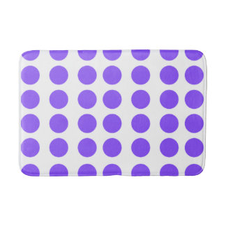 Lila Polka Dots Design Badematte