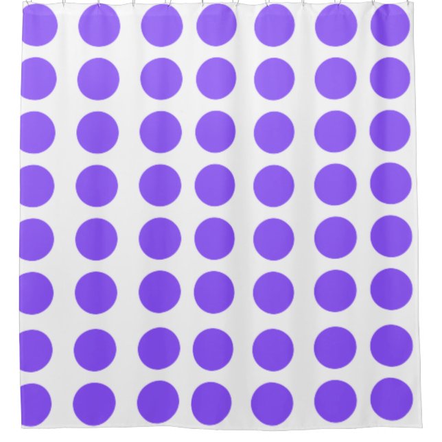 Lila Polka Dots Design Duschvorhang (Vorderseite)