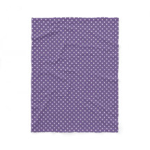 Lila Polka Dots Fleece Blanket