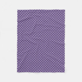 Lila Polka Dots Fleece Blanket