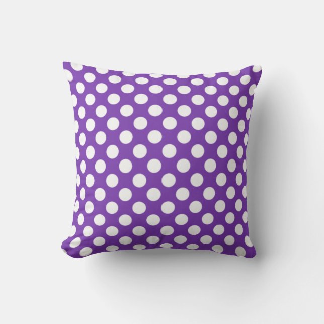 Lila Polka Dots Kissen (Vorderseite)