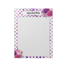 Lila Polka-Dots Notizblock