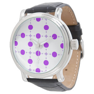 Lila Polka Dots, Polka Dot Pattern, Dots, Dotter Armbanduhr