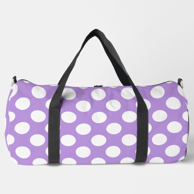 Lila Polka Dots, Polka Dot Pattern, Dots, Dotter Duffle Bag (Vorderseite)
