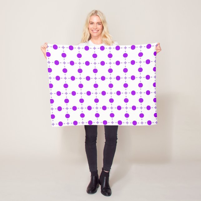 Lila Polka Dots, Polka Dot Pattern, Dots, Dotter Fleecedecke (Beispiel)