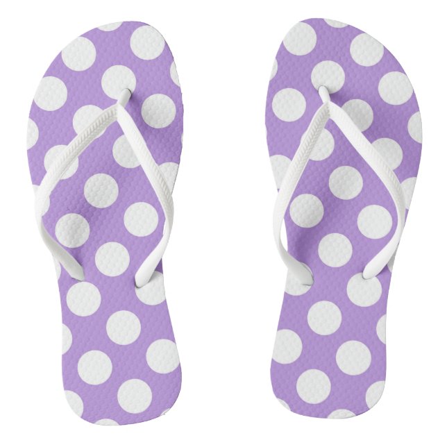 Lila Polka Dots, Polka Dot Pattern, Dots, Dotter Flip Flops (Fußbett)