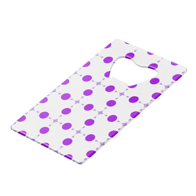 Lila Polka Dots, Polka Dot Pattern, Dots, Dotter Geldbeutel Flaschenöffner (Vorderseite Schrägansicht)