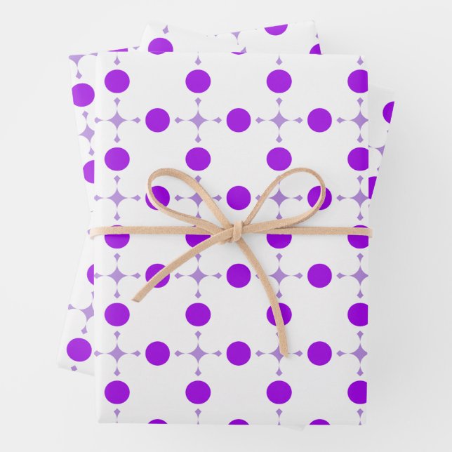 Lila Polka Dots, Polka Dot Pattern, Dots, Dotter Geschenkpapier Set (Beispiel)