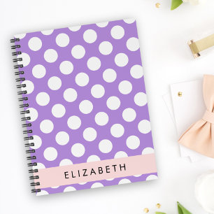 Lila Polka Dots, Polka Dot Pattern, Ihr Name Planer