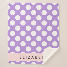 Lila Polka Dots, Polka Dot Pattern, Ihr Name Sherpadecke