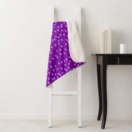 Lila Polka Dots Sherpadecke