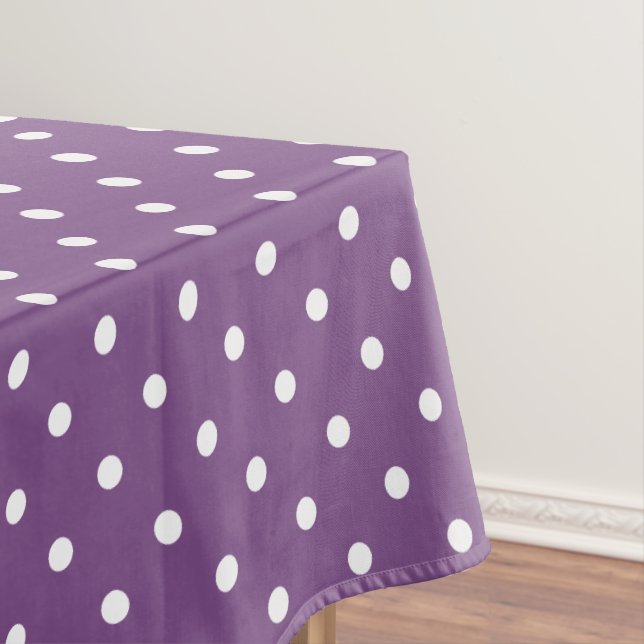 Lila Polka Dots Tischdecke (Beispiel)
