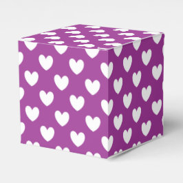 Lila Polka-Herzen Geschenkschachtel
