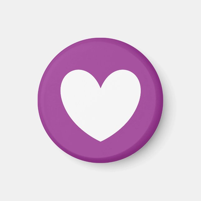 Lila Polka-Herzen Magnet (Vorne)