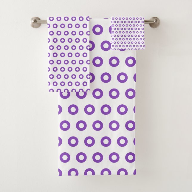 Lila Polka Ohs Badhandtuch Set (Insitu)