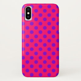 Lila Polka-Punkte auf Cerealien iPhone X Hülle