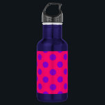 Lila Polka-Punkte auf Cerealien Edelstahlflasche<br><div class="desc">Lila Polka-Punkte auf Cerealien</div>