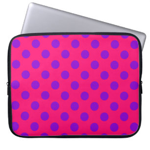 Lila Polka-Punkte auf Cerealien Laptopschutzhülle