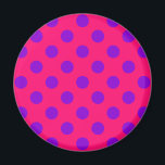 Lila Polka-Punkte auf Cerealien Magnet<br><div class="desc">Lila Polka-Punkte auf Cerealien</div>