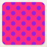 Lila Polka-Punkte auf Cerealien Rechteckiger Pappuntersetzer<br><div class="desc">Lila Polka-Punkte auf Cerealien</div>