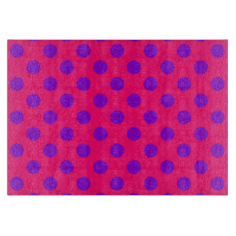 Lila Polka-Punkte auf Cerealien Schneidebrett