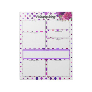 Lila Polka-Punkte _ Pathophysiologie Temp Notizblock