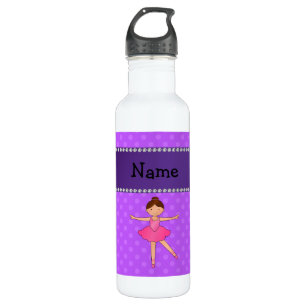 Lila Polkapunkte der personalisierten Trinkflasche