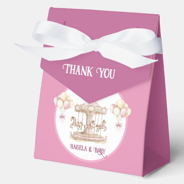 Lila Pony Dreams-Baby Dusche Gastgeschenk Box Geschenkschachtel (Vorderseite)
