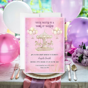 Lila Pony-Träume - Babyshower-Einladung Einladung