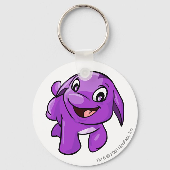 Lila Poogle Schlüsselanhänger (Vorderseite)
