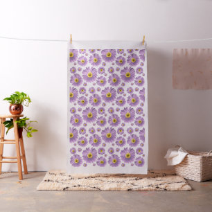 Lila Pop Daisy Pattern Stoff