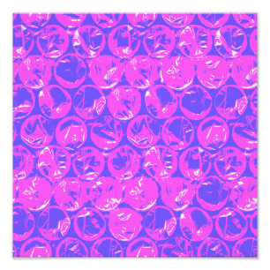 Lila Pop-Kunstblasenfolie Fotodruck